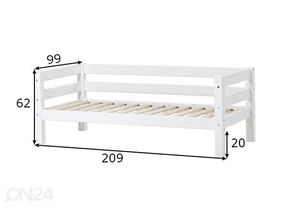 Lastensänky PREMIUM 90x200 cm mitat