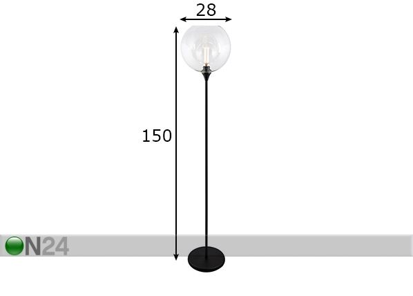 Lattiavalaisin Bowl mitat