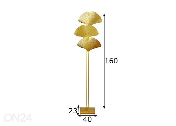 Lattiavalaisin Ginko mitat