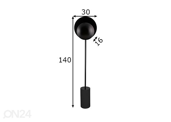 Lattiavalaisin Orbit mitat