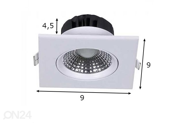 LED-kohdevalaisin 5 W mitat