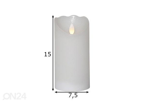 LED-kynttilä 15 cm mitat