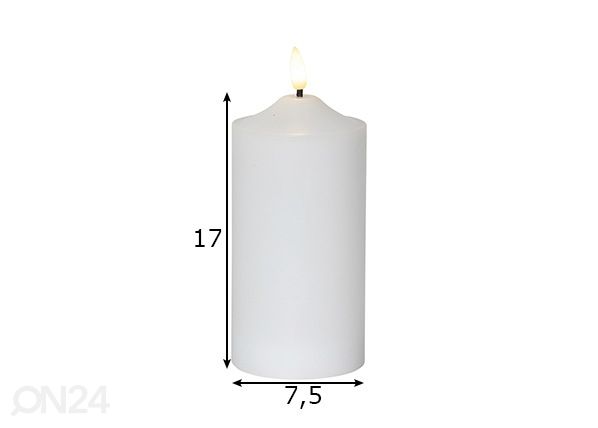 LED-kynttilä 17 cm mitat