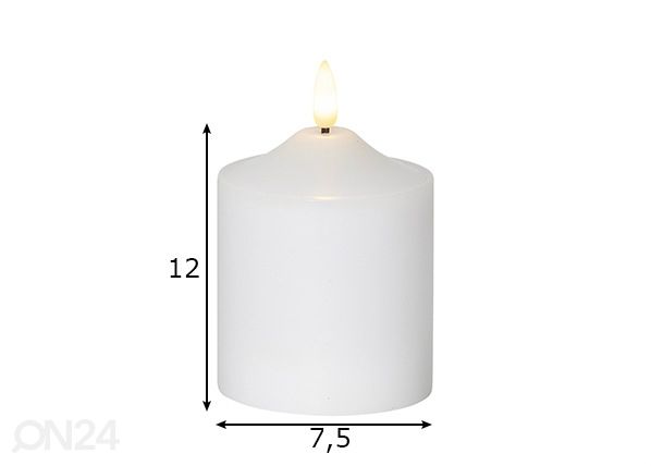 LED-kynttilä Flamme 12 cm mitat