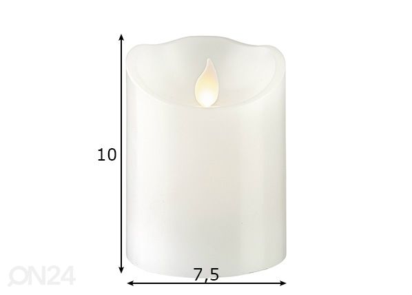 LED-kynttilä M-Twinkle 10 cm mitat