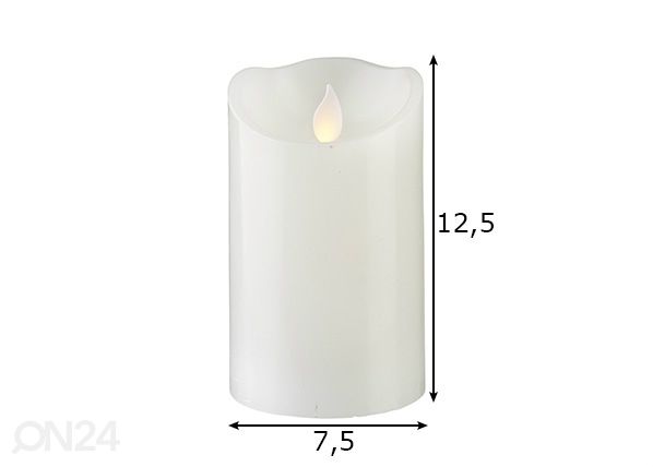 LED-kynttilä M-Twinkle 12,5 cm mitat