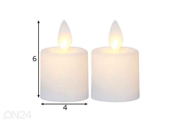 LED kynttilät M-Twinkle mitat