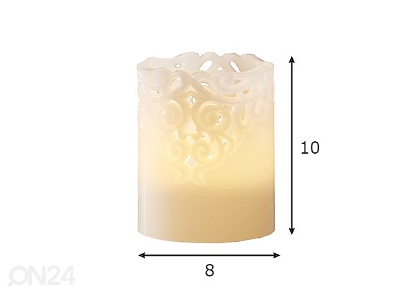LED-kynttillä Clary, valkoinen mitat