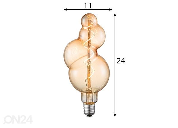 LED-lamppu Bubble, E27, 4W mitat