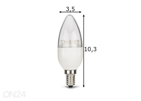 LED-lamppu Candle, E14, 5,7W mitat