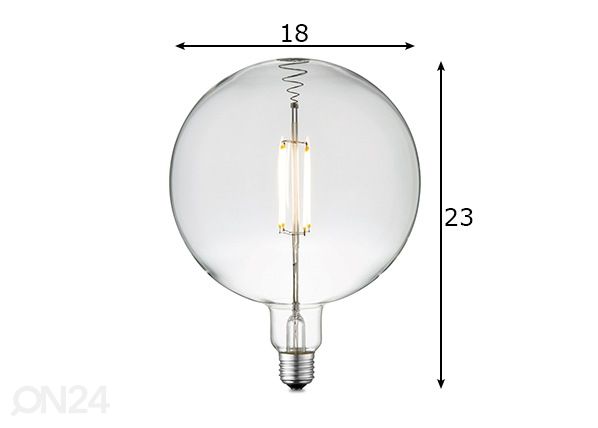 LED lamppu Carbon, E27, 4W mitat