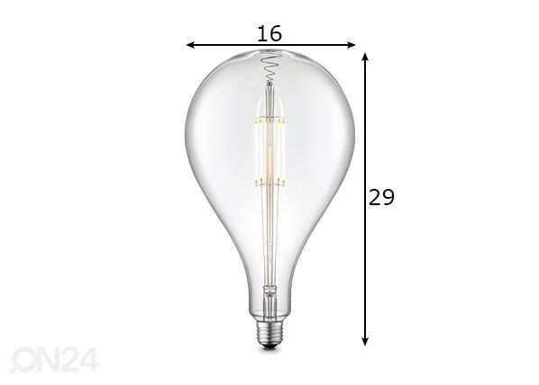 LED-lamppu Carbon, E27, 4W mitat
