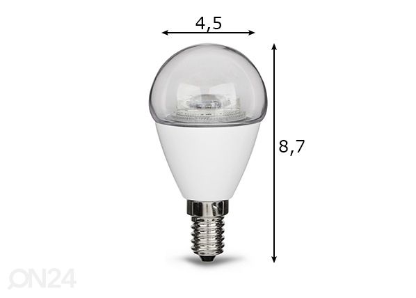 LED lamppu Cone, E14, 5,7W mitat