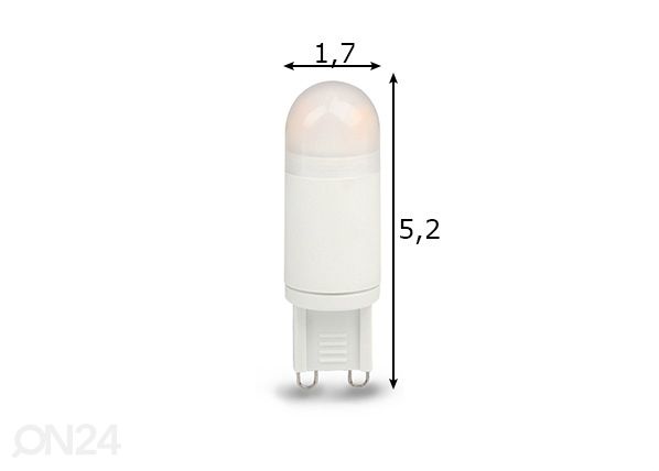 LED-lamppu Cylinder, G9, 3,2W mitat