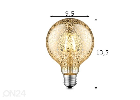 LED-lamppu Deco, E27, 4W mitat