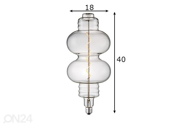 LED-lamppu Diabolo, E27, 4W mitat