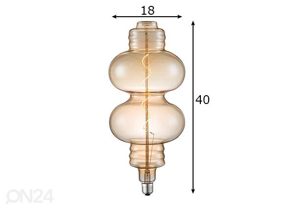 LED-lamppu Diabolo, E27, 4W mitat
