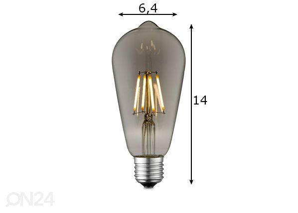 LED-lamppu Drop, E27, 4W mitat