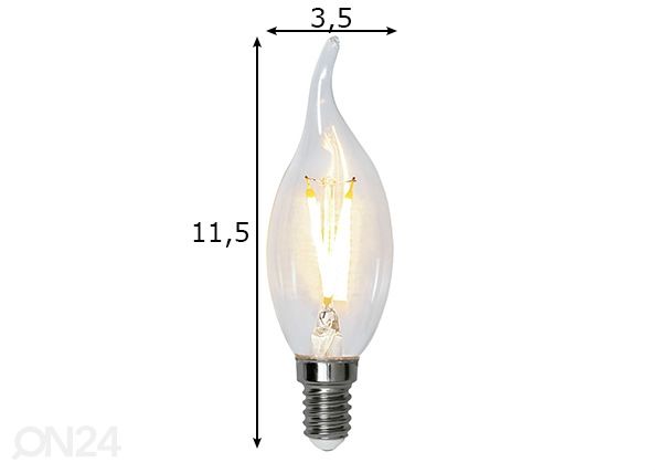 LED-lamppu E14 1,5 W mitat