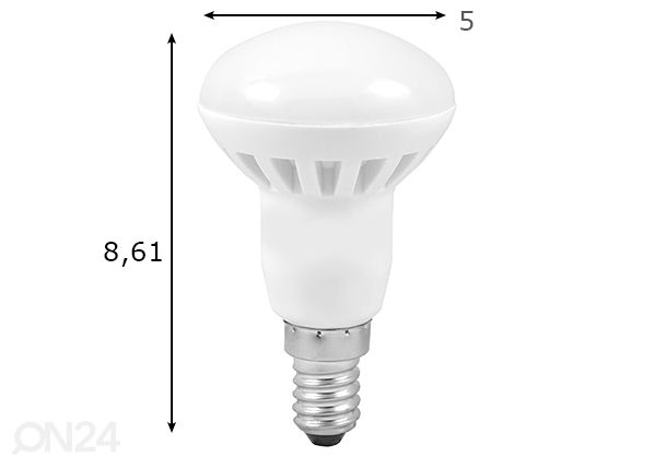 LED-lamppu E14 6 W, 2 kpl mitat