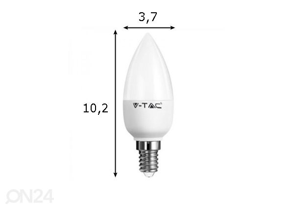 LED lamppu E14 6 W, 5 kpl mitat