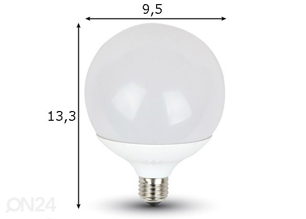 LED lamppu E27 10 W 2 kpl mitat