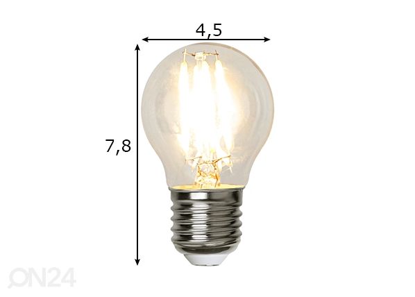 LED-lamppu E27 2 W mitat