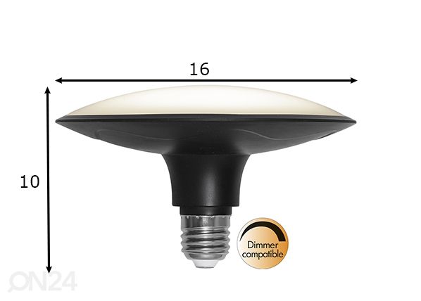 LED lamppu E27 20W dim mitat