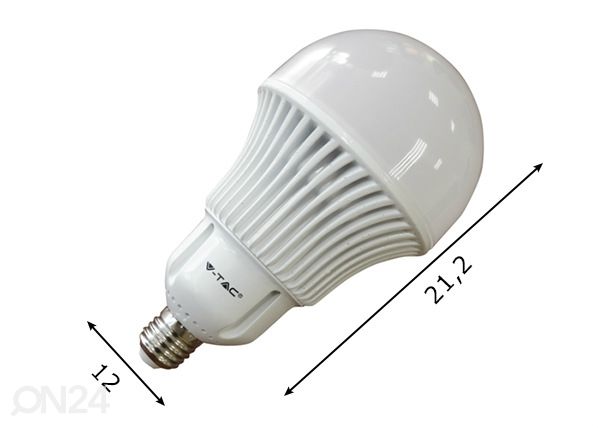 LED lamppu E27 30 W mitat