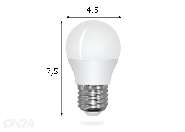 LED lamppu E27 6 W, 5 kpl mitat