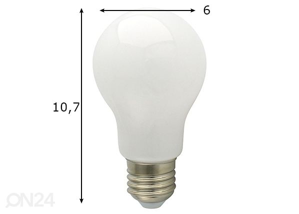 LED-lamppu E27 6 W, 5 kpl mitat
