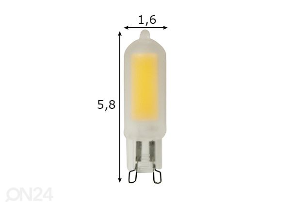 LED-lamppu G9 3 W mitat