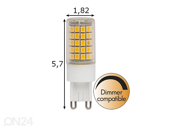 LED-lamppu G9 5m6 W mitat