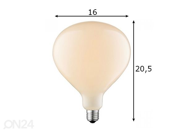 LED-lamppu Milky, E27, 6W mitat