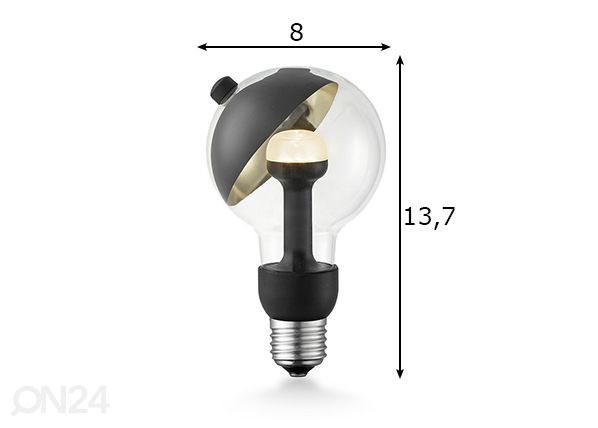 LED lamppu Move Me sphere, E27, 3W mitat