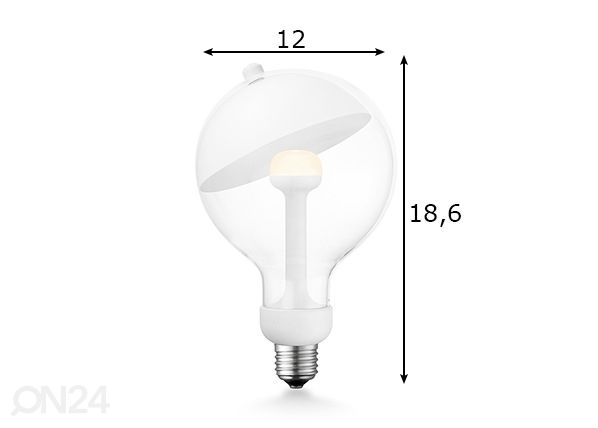 LED lamppu Move Me sphere, E27, 5,5W mitat