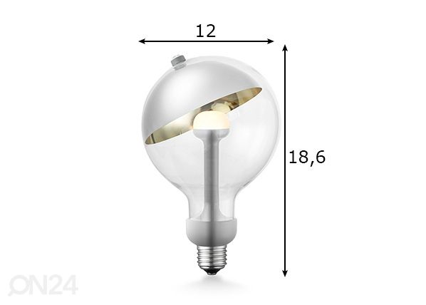 LED lamppu Move Me sphere, E27, 5,5W mitat