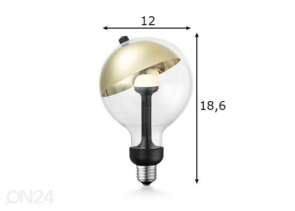 LED lamppu Move Me sphere, E27, 5,5W mitat