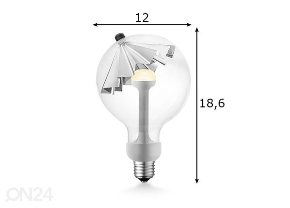 LED lamppu Move Me umbrella, E27, 5,5W mitat