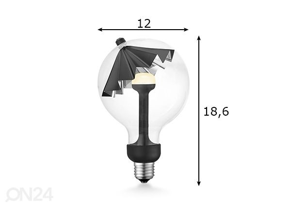 LED lamppu Move Me umbrella, E27, 5,5W mitat