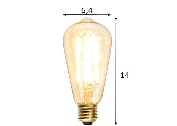 LED lamppu säädettävällä valolla E27 3,6 W mitat