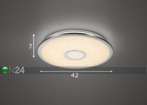 LED plafondi+kaukosäädin OSAKA mitat