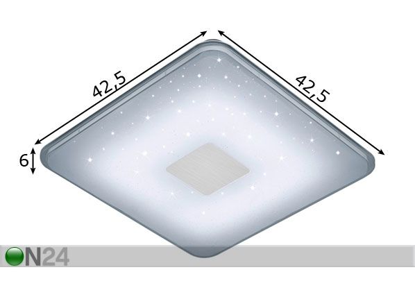 LED plafondi+kaukosäädin SAMURAI mitat