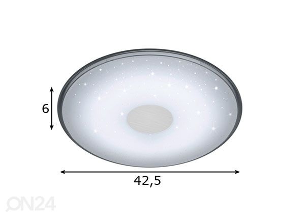 LED plafondi+kaukosäädin SHOGUN mitat