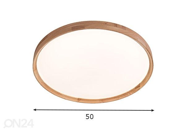 LED plafondi Salla Ø 50 cm + kaukosäädin mitat