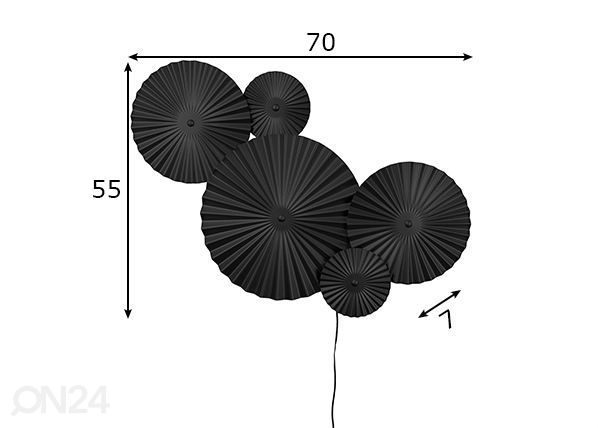 LED seinävalaisin Omega mitat