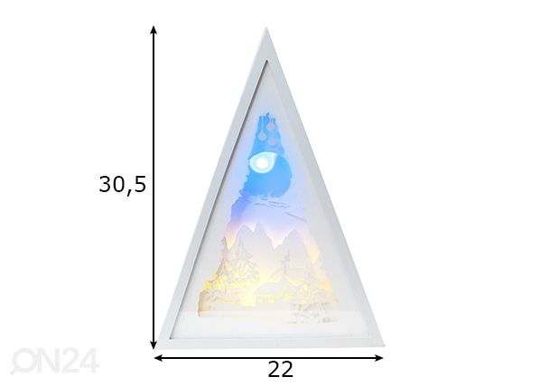 LED-valaistu sisustustaulu Scenery mitat