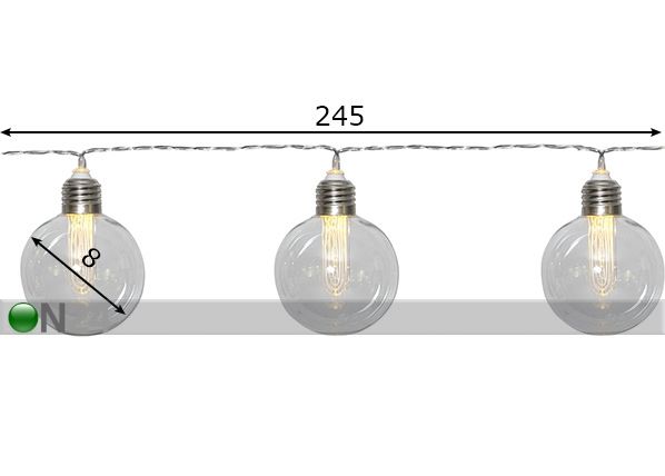 LED valonauha aurinkokennolla Chania mitat