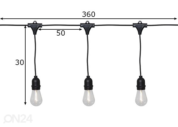 LED valonauha String light mitat