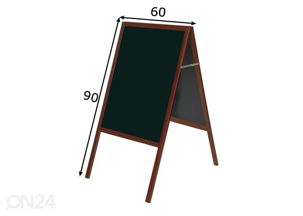 Liitutaulu Bi-office (a-teline, kirsikanpunainen puurunko, musta taulu) 60x90 cm mitat